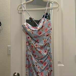 NWT Zara linen blend midi floral Dress